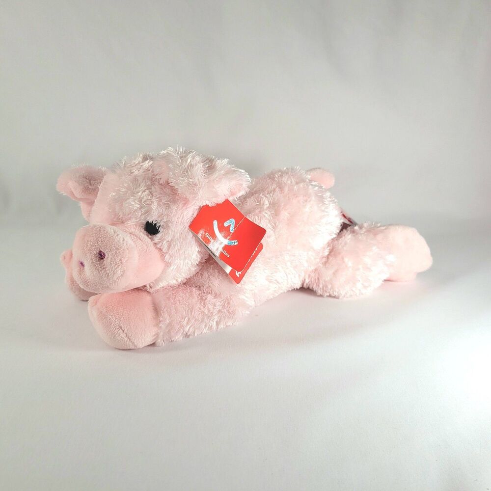 Aurora Piggolo Flopsie Pig Stuffed Animal 12" Pink Plush Farm Baby Lovey NWT